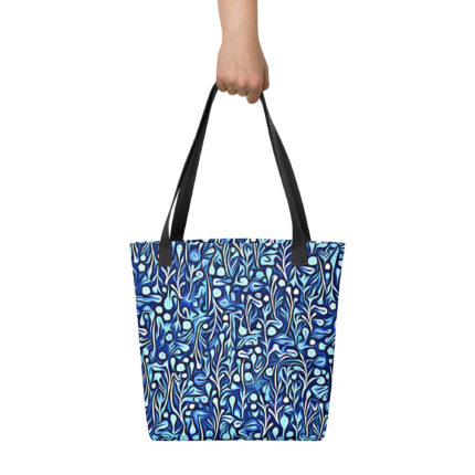 Dark Blue Abstract Tote Bag