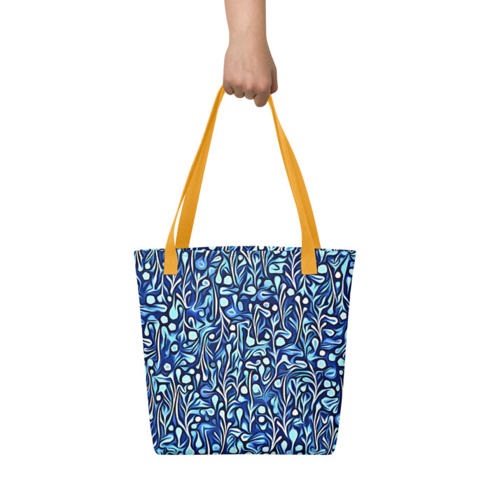Dark Blue Abstract Tote Bag - Image 2