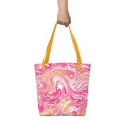 Pink Swirl Tote Bag