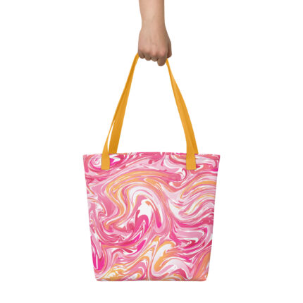 Pink Swirl Tote Bag