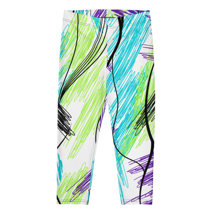 Neon Sketch Capri Leggings - Image 1