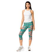 Teal Edge Capri Leggings - Image 3