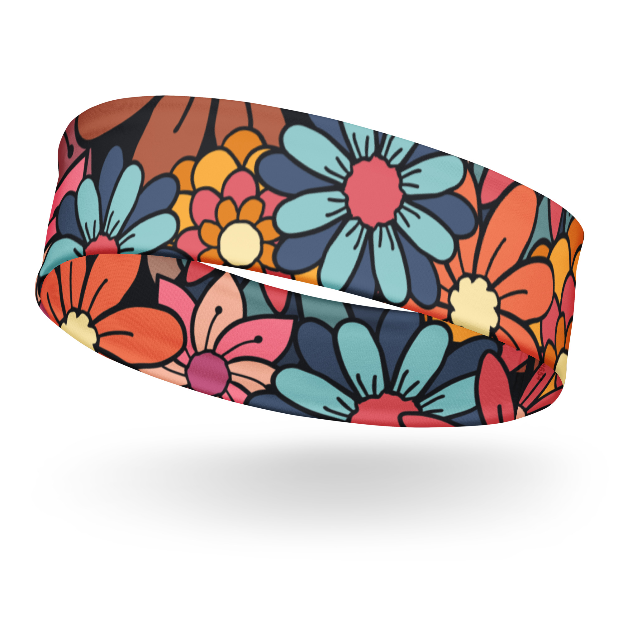 all-over-print-headband-white-left-front-68c88e84737a2.jpg Bloom Burst Headband - Image 1